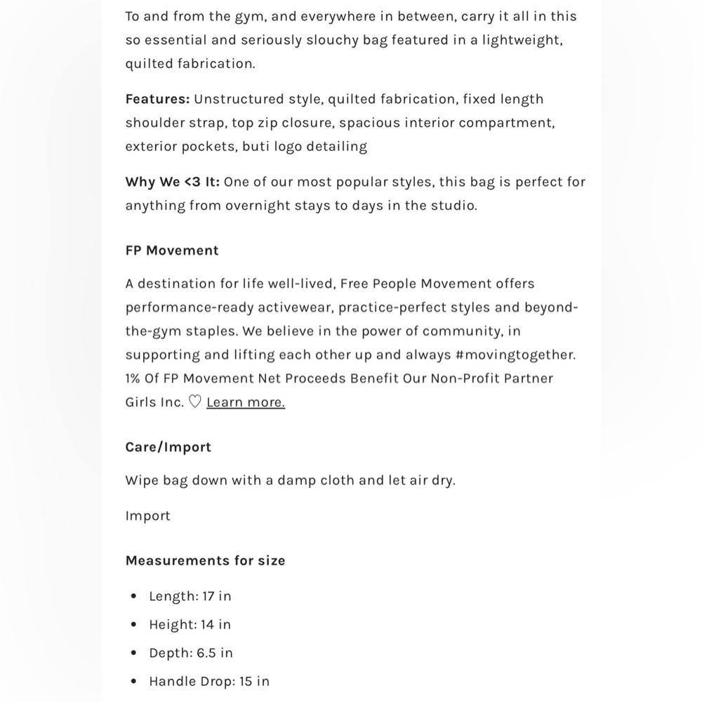 💗 FREE PEOPLE Quilted Carryall in Off White - Picture 6 of 10